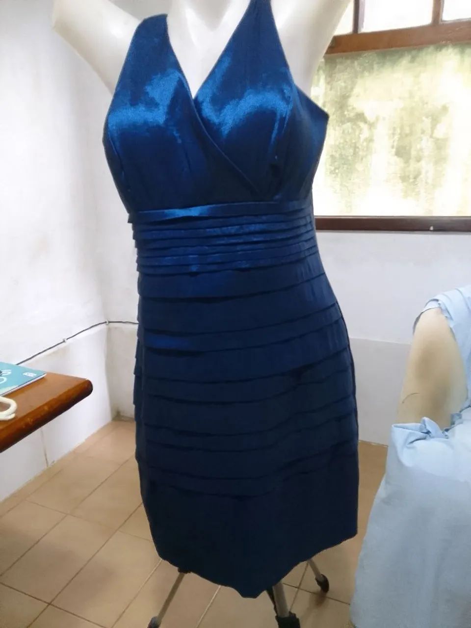58_ Vestido Azul Elegante - Foto 4