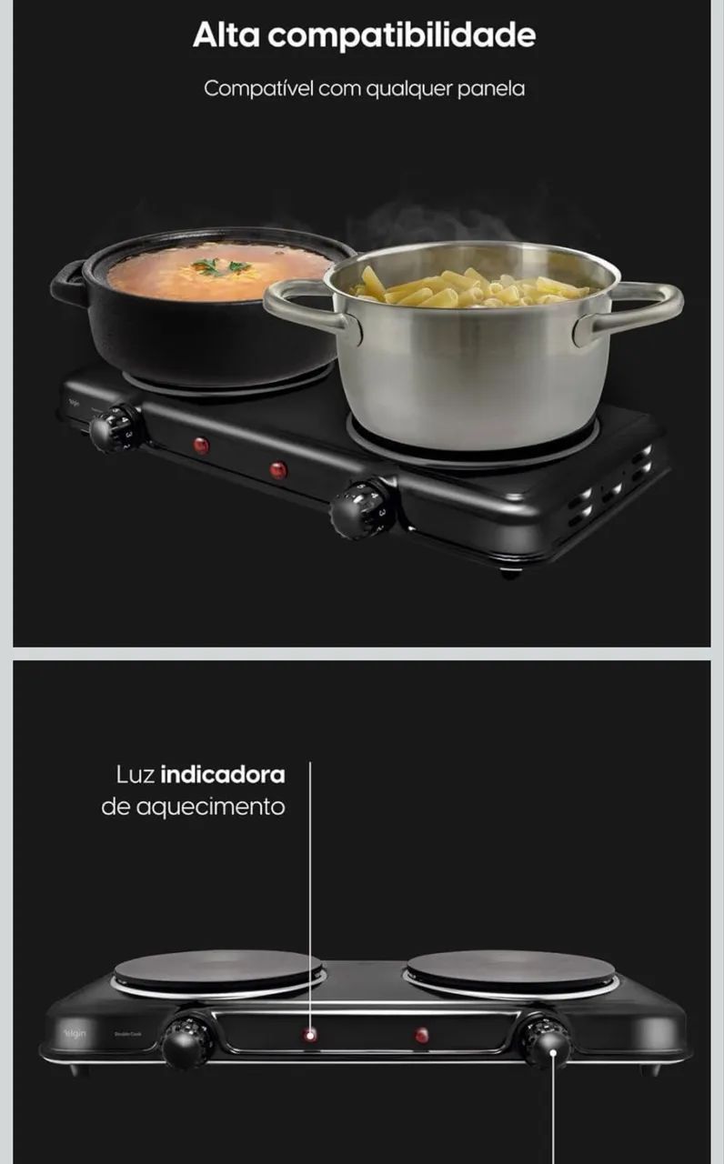 Fogão elétrico Elgin com 2 queimadores. - Foto 3