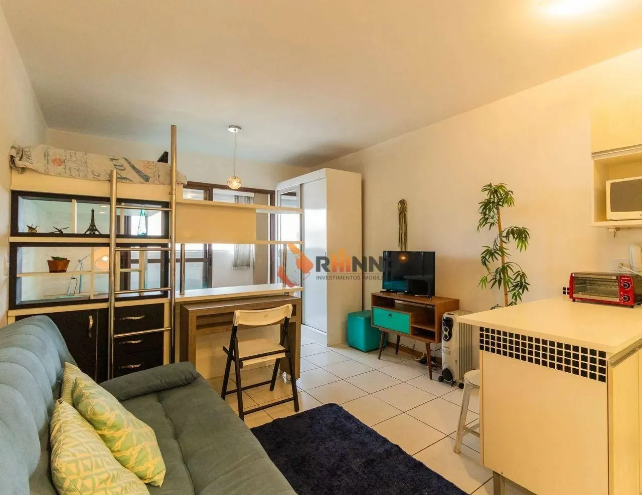 Studio mobiliado com 1 dormitório à venda, 33 m² no Centro - Curitiba/PR
