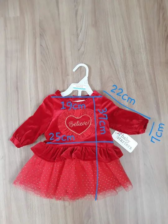 Vestido para bebê NOVO importado tamanho 6 meses - Foto 2