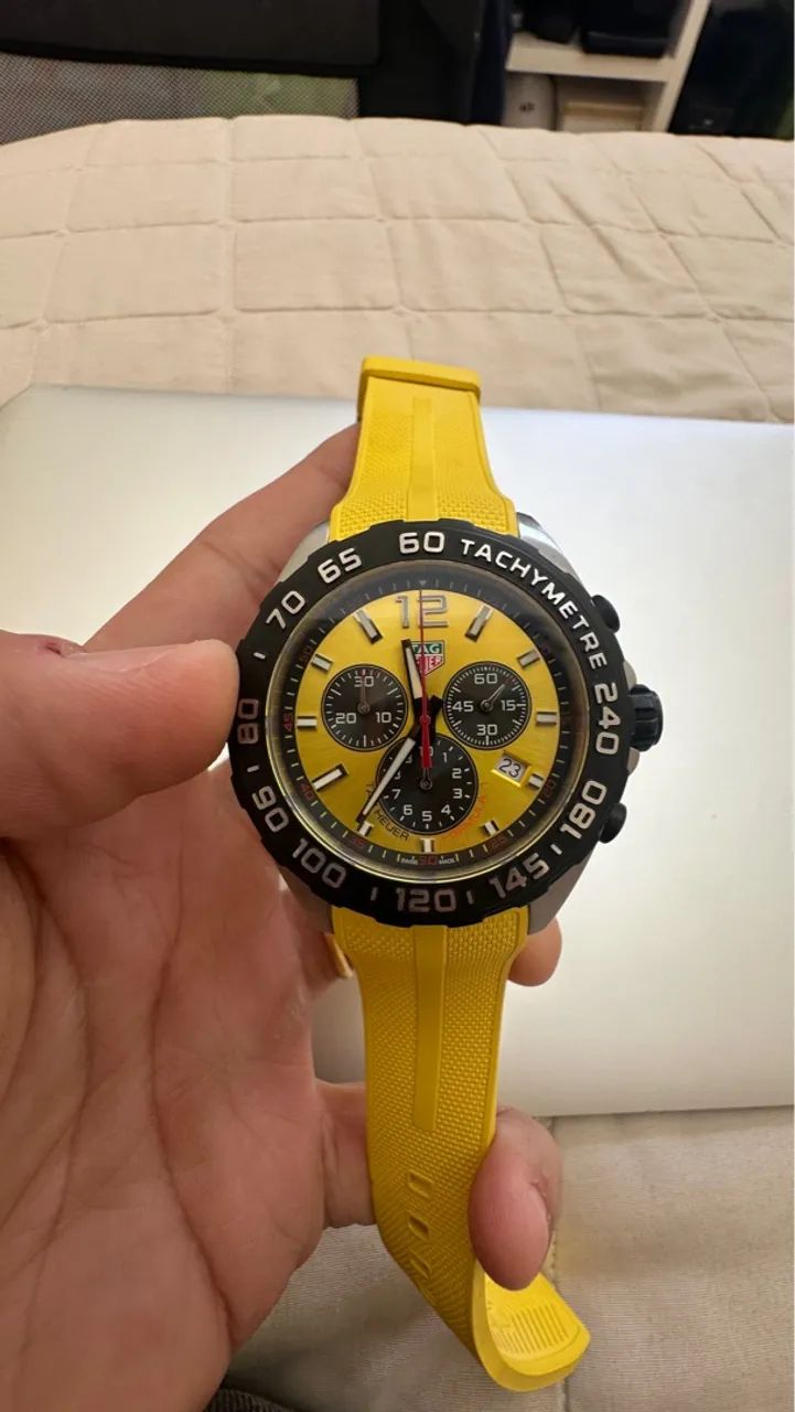 Relógio Tag Heuer Fórmula 1 Cronógrafo Amarelo