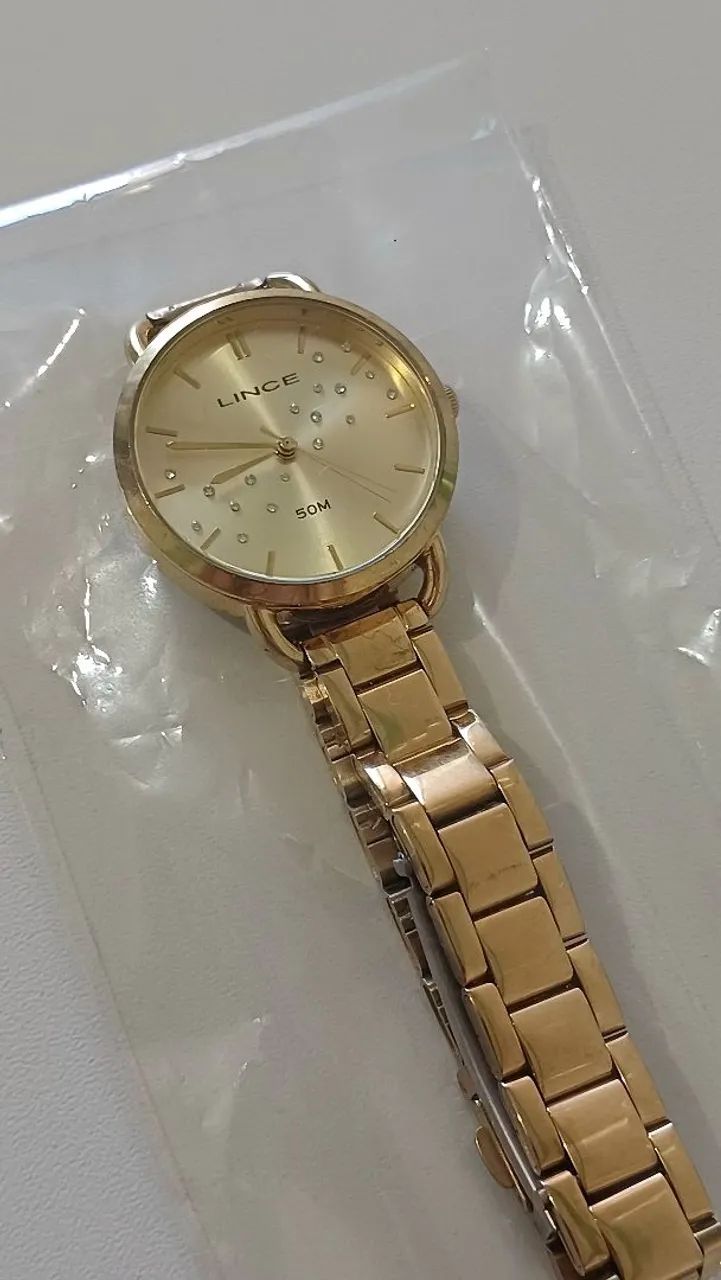 Relógio Lince - Quartz dourado  - Foto 2