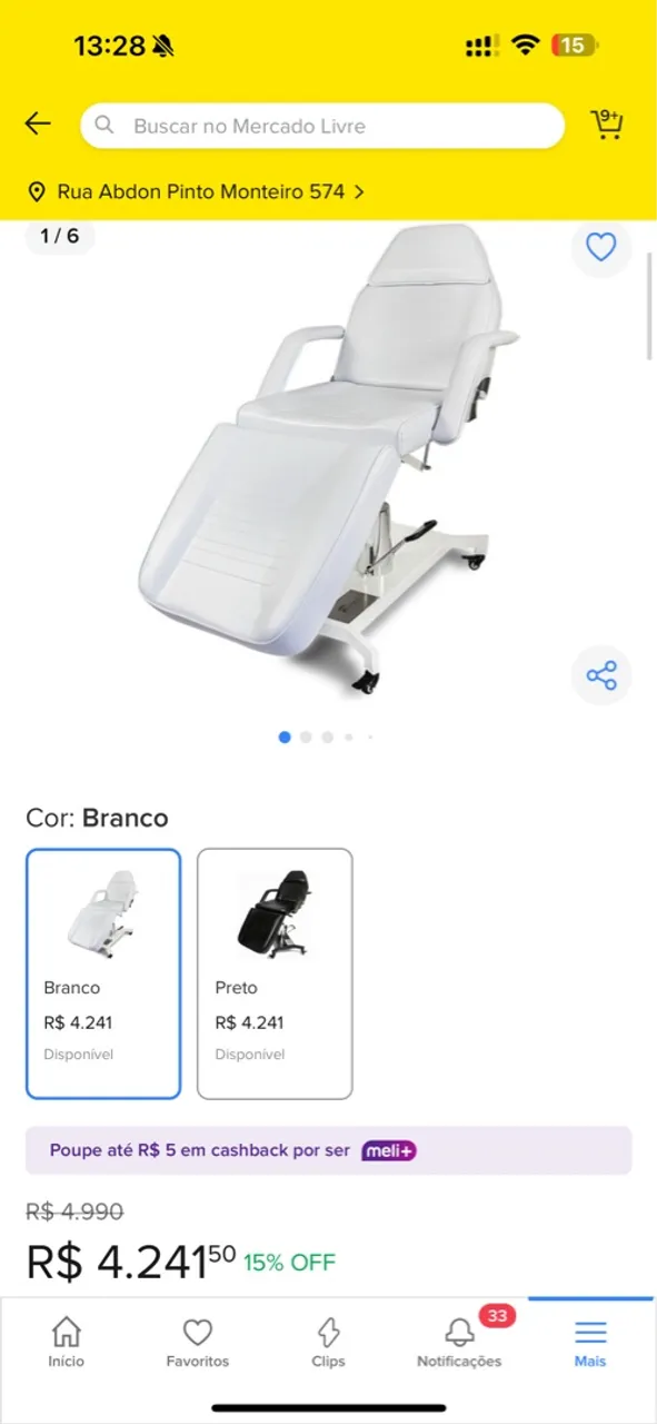 Maca hidráulica nova no plástico