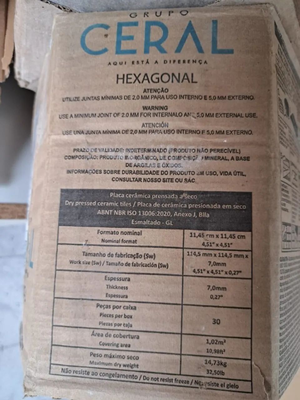 Hexagonal Gray Coating64985844344321121