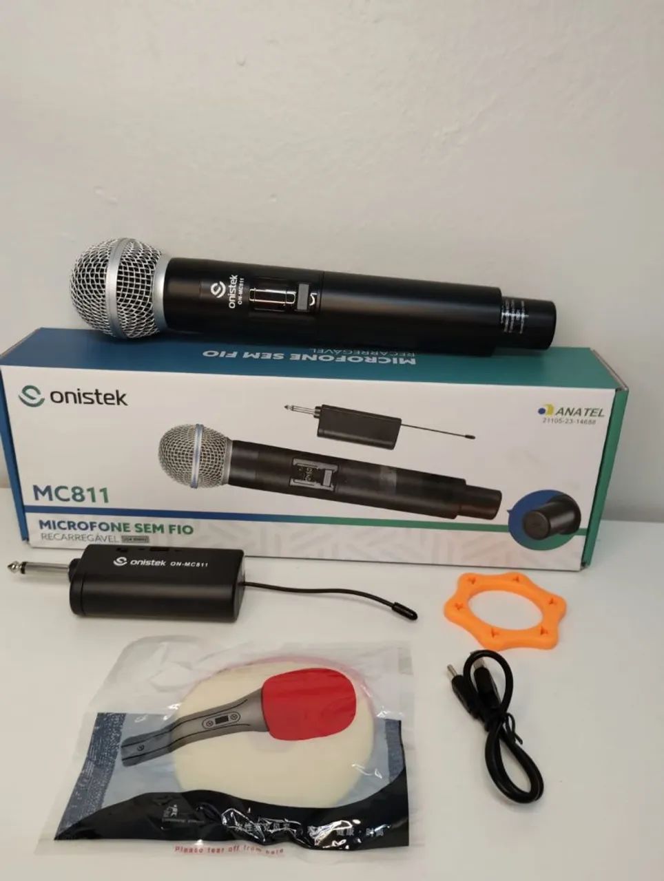 Microfone Sem Fio Recarregável MC811 - Onistek - Foto 4
