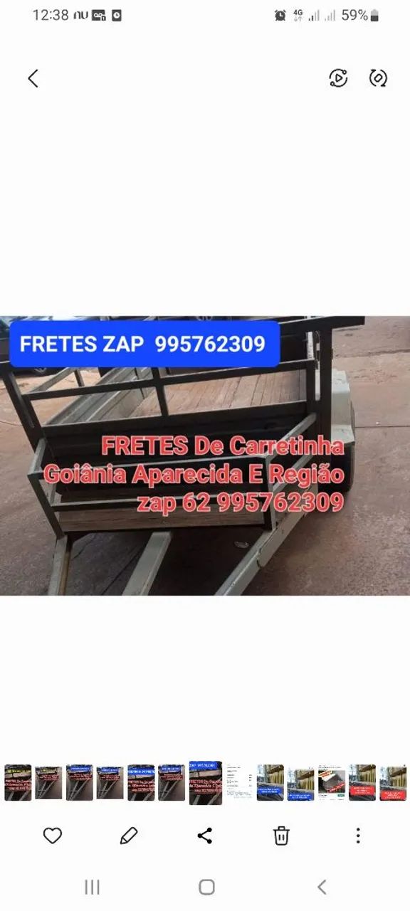 Fretes e pequenas mudanças 