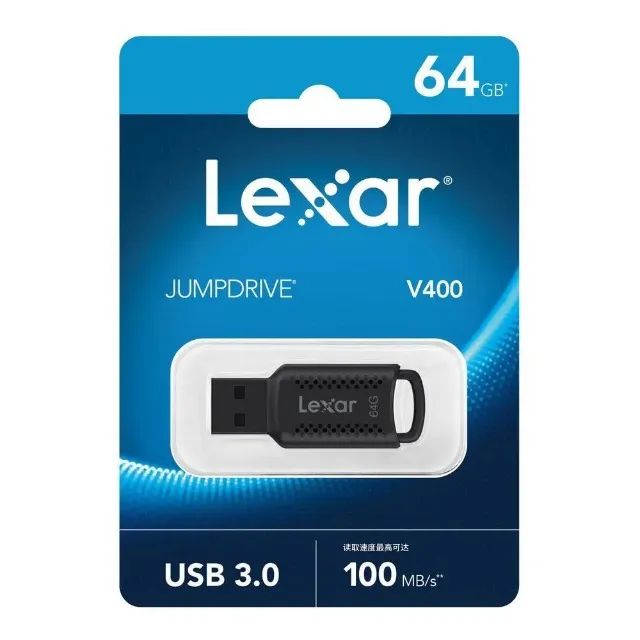 Lexar Jumpdrive V400 64gb USB 3.0 Black Flash Drive - Foto 5