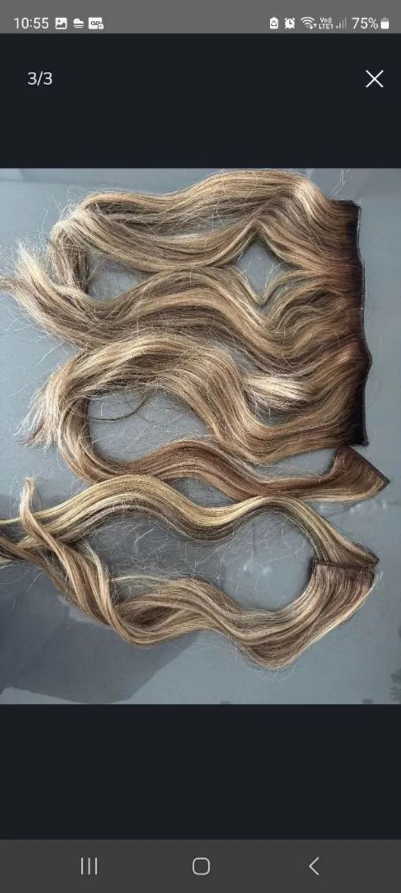 Mega Hair loiro! 35 cm comprimento  - Foto 3