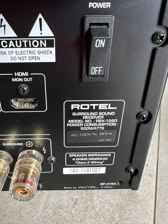Receiver Rotel. Modelo: RSX-1560. Original.  - Foto 3