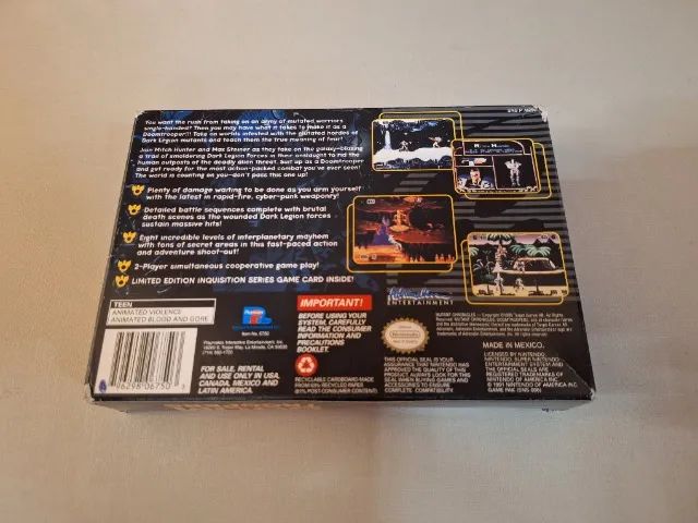 Doom Trooper apenas a caixa com Berço original para Super Nintendo