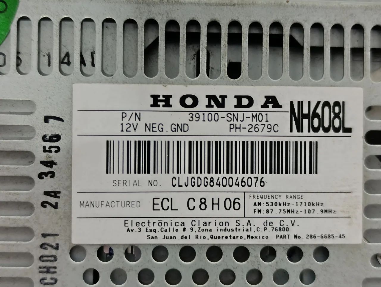 Som e multimídia original Honda Civic 2012 - Foto 3