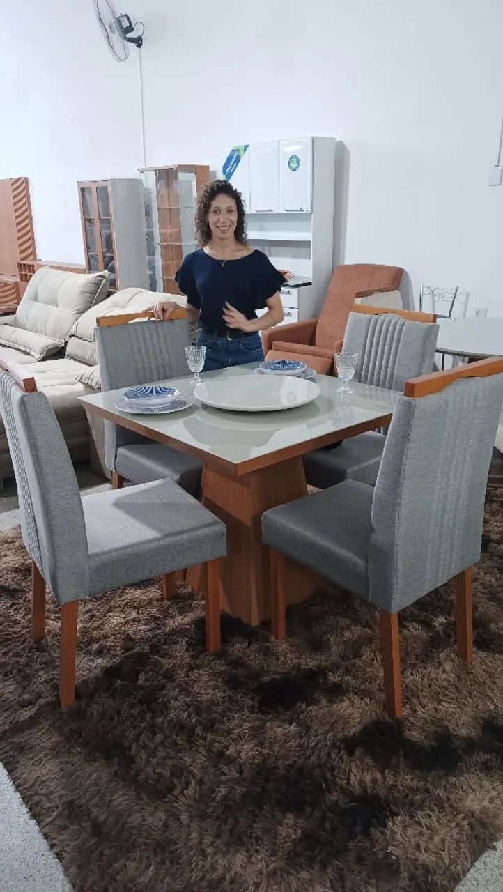 Mesa de jantar com 4 cadeiras dicasabh - Foto 2