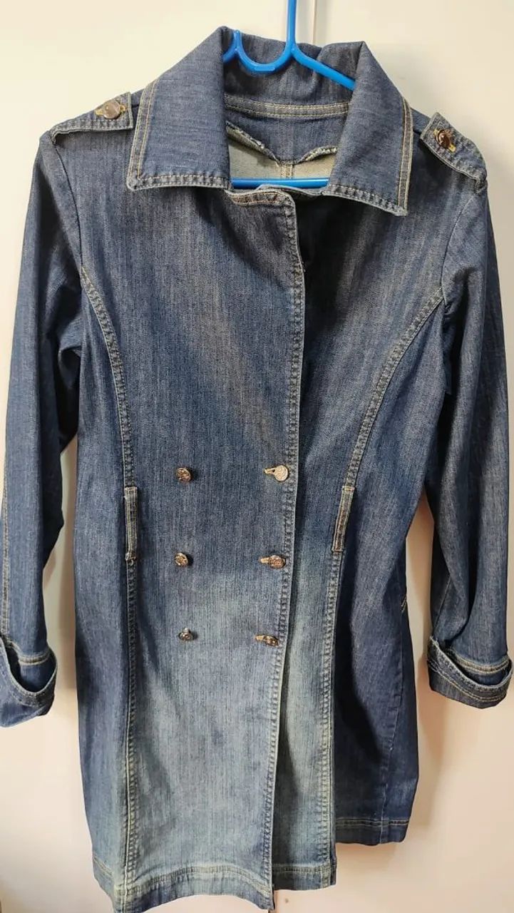 Casaco Feminino Jeans Longo  - Foto 4
