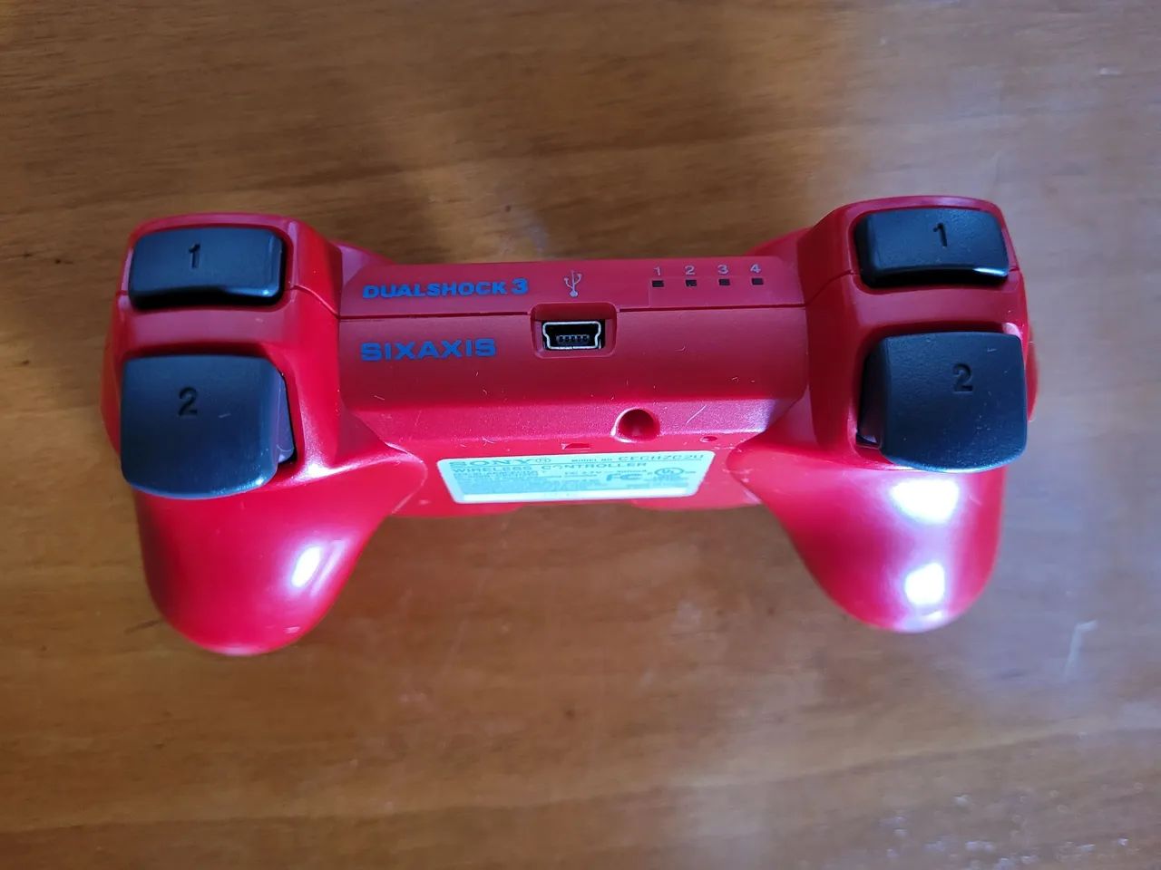 Controle PS3 Playstation 3 Vermelho Edição God of War  - Foto 3