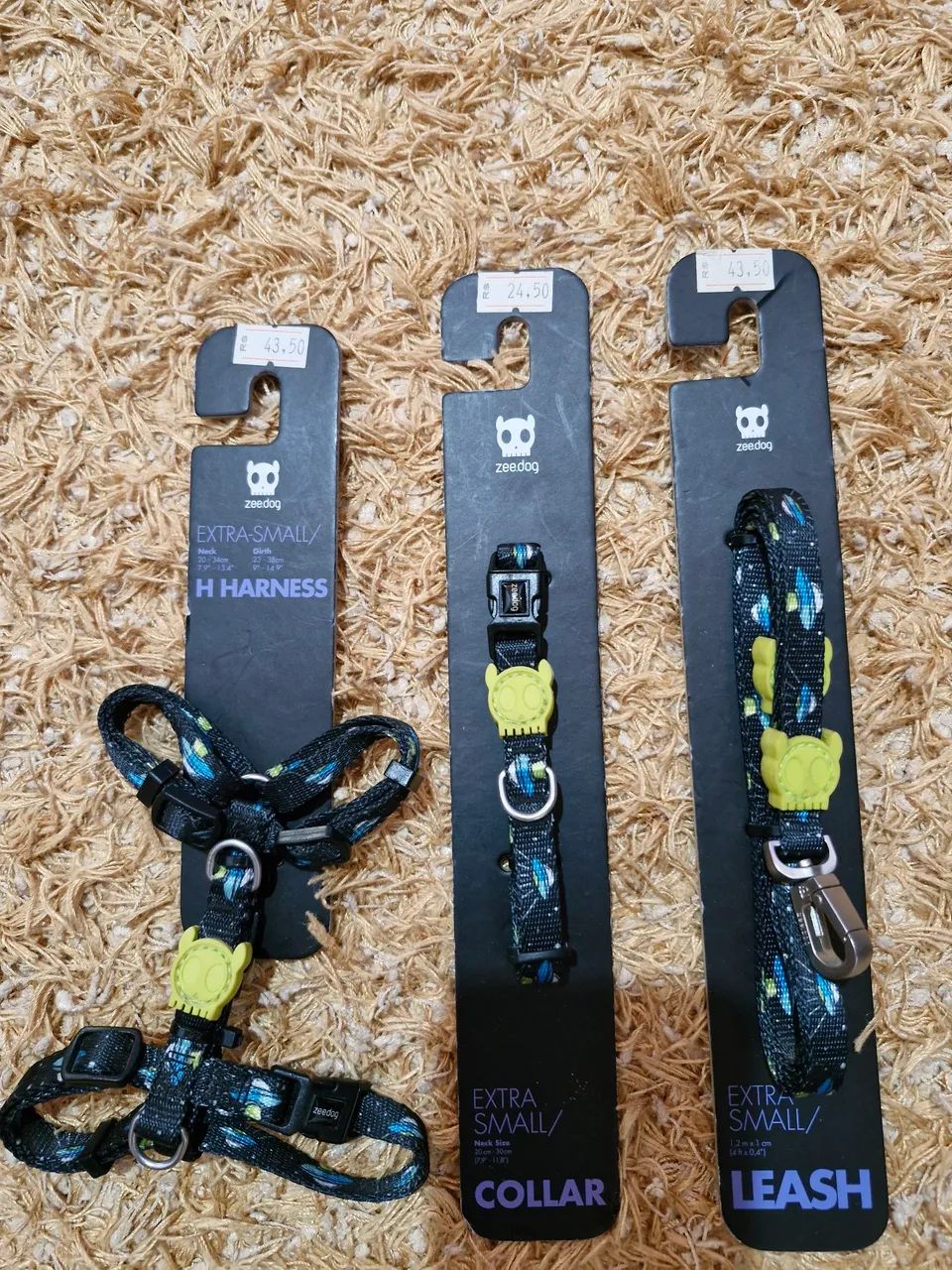 Kit zee dog  peitoral, Coleira e Guia para Cães Pequenos