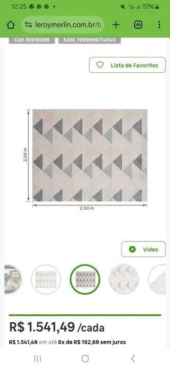 Tapete Triangular Bege e Cinza - Foto 6