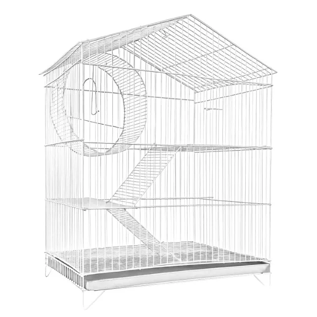 Gaiola Grande Para Roedores Rato Twister Hamster Com 3 Andares Estrutura Em Ferro