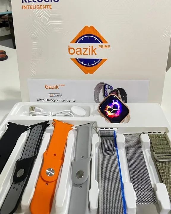 Relógio Inteligente Smartwatch 7 Pulseiras Bazik - Foto 2