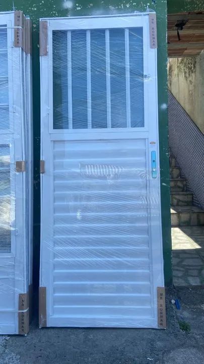 PORTAS FERRO BRANCO COMPLETAS 2,10X80 - Foto 2