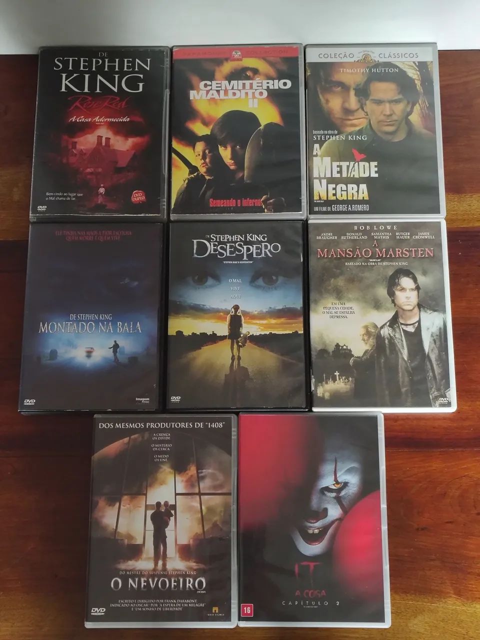 Pacote Stephen King c/ 8 filmes do Mestre do Terror 