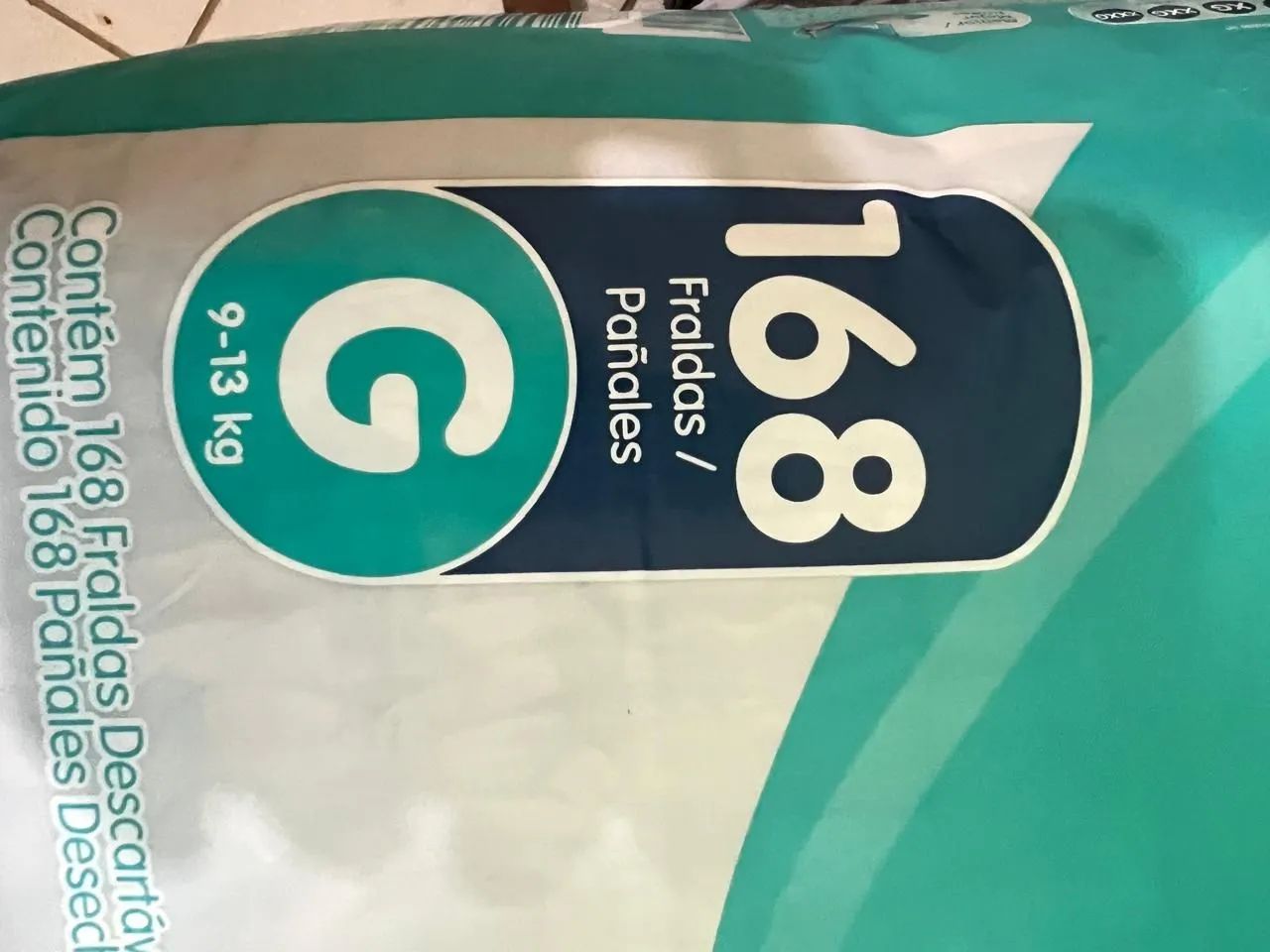 Fraldas Pampers Confort Sec Tamanho G - 168 unidades - Foto 2