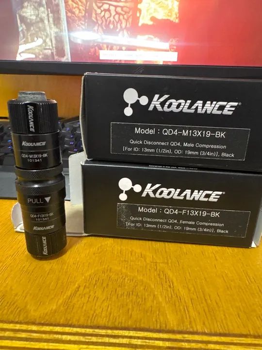 Conector Rápido QD4 Fêmea e Macho 13mm x 19mm - KOOLANCE - Foto 3