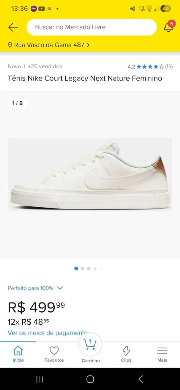 Vendo tênis Feminino Nike Novo 36  - Foto 5