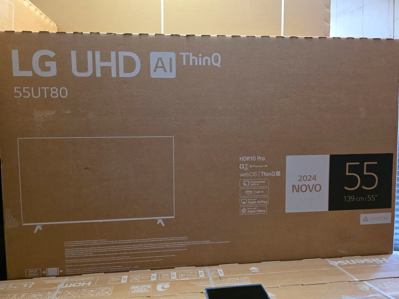 TV LG UHD AI ThinQ 55'' 55UT80 - NOVA