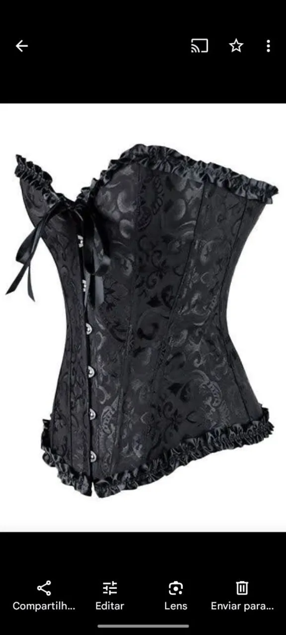 Corset de renda preto