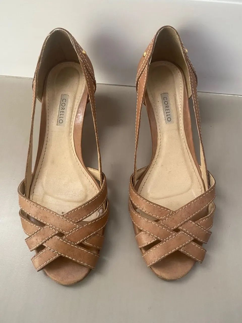 Sapato Calçado Feminino Corello com Tiras Trançadas
