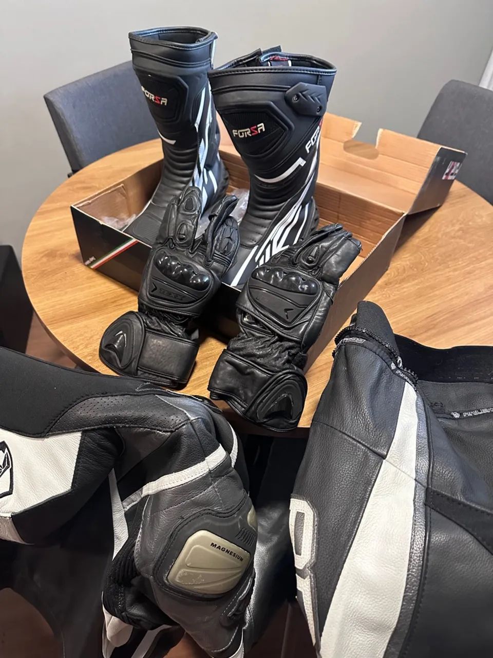 Macacão Arlen Ness Couro Moto Racing - Foto 5