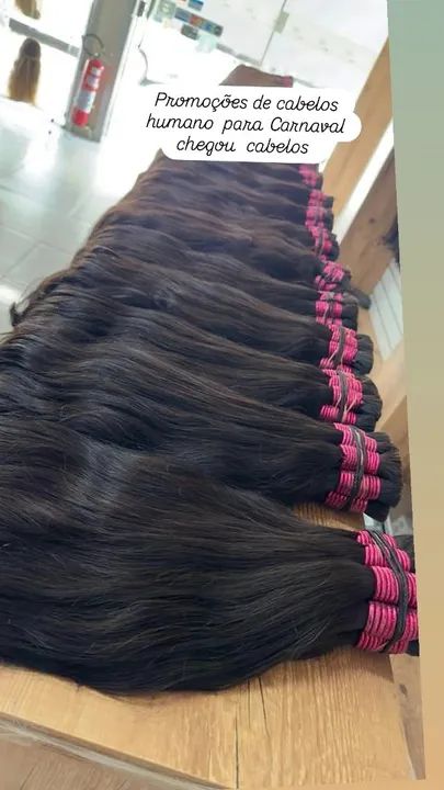 Cabelo humano castanho, loiro perolado e dourado - Foto 5
