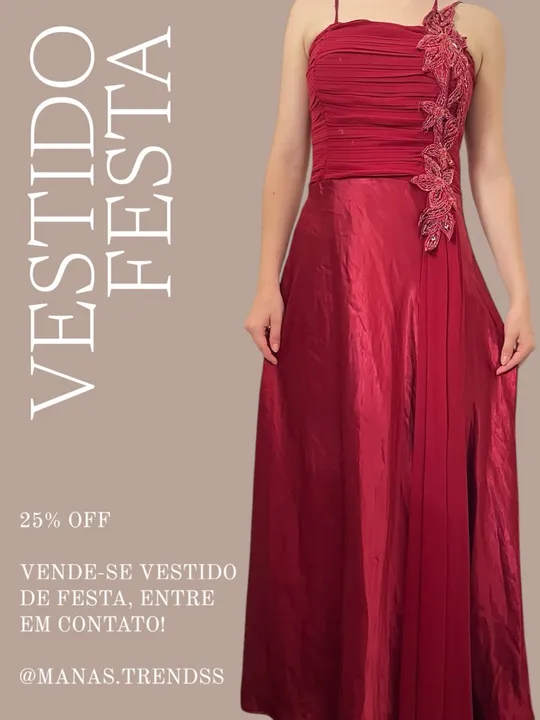 Vestido de festa vermelho