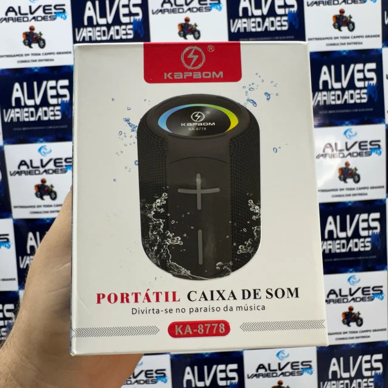 Caixa de som Bluetooth resiste a água 