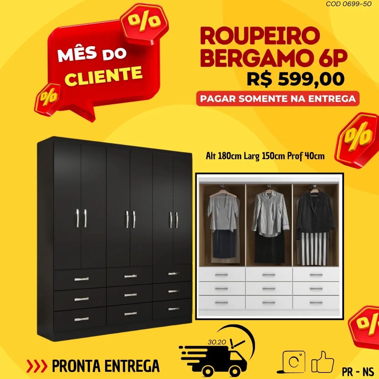 BERGAMO or ISABELLA Double Wardrobe!!!