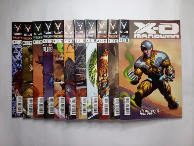 Quadrinhos X-O Manowar 1 a 11 Completa Editora HQ Maniacs 2013 Excelentes