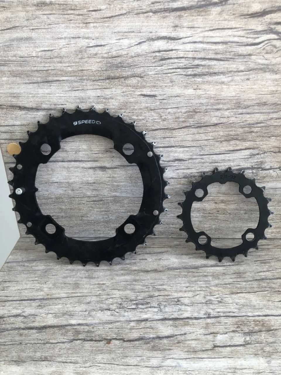 jogo de coroas bicicleta mtb 36 - 22 dentes
