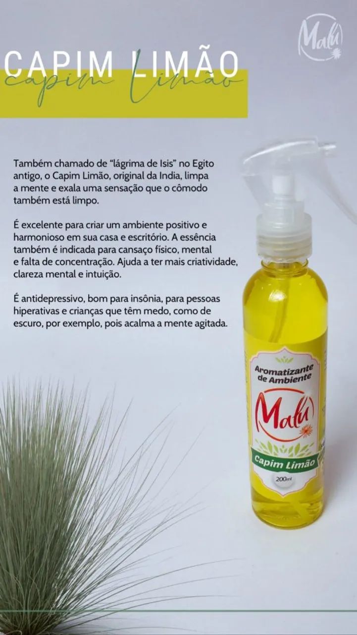 Aromatizante de Ambiente Capim Limão 200ml
