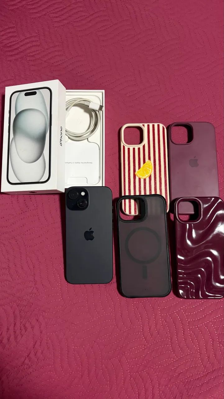 IPHONE 15 128GB - Preto - Caixa Original - Celulares e Smartphones