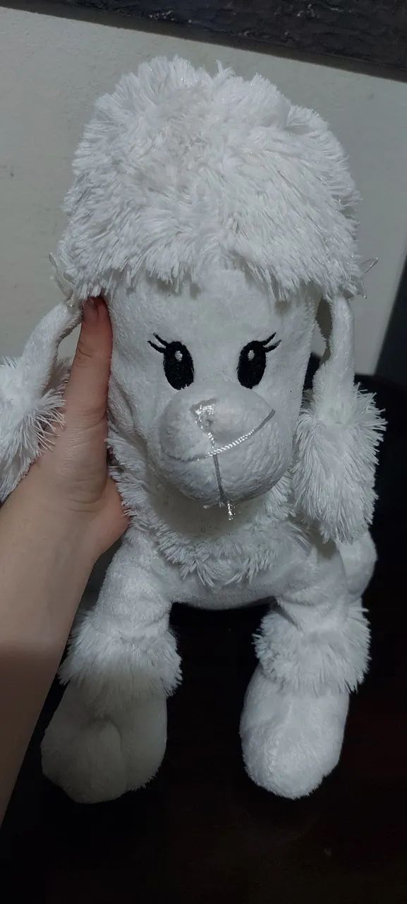 Pelucia Cachorro Poodle Branco  - Foto 3