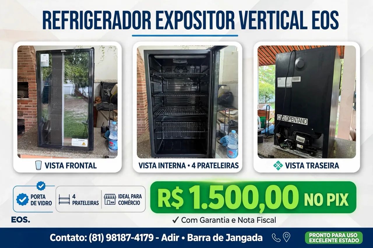 REFRIGERADOR EXPOSITOR 100L EOS - NOVINHO