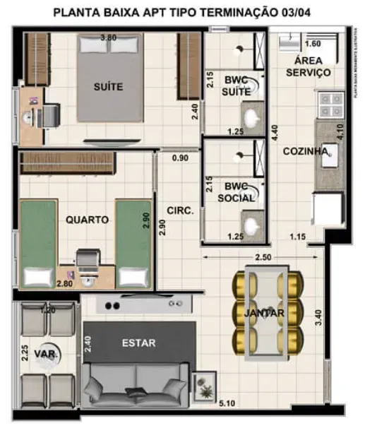 PLANTA 56m²