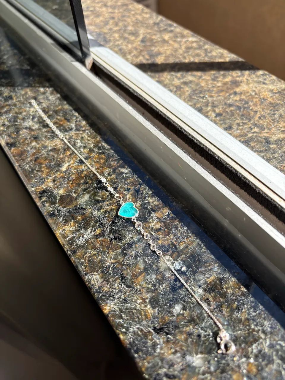 Pulseira em Prata 925 com Coração Verde - Foto 5