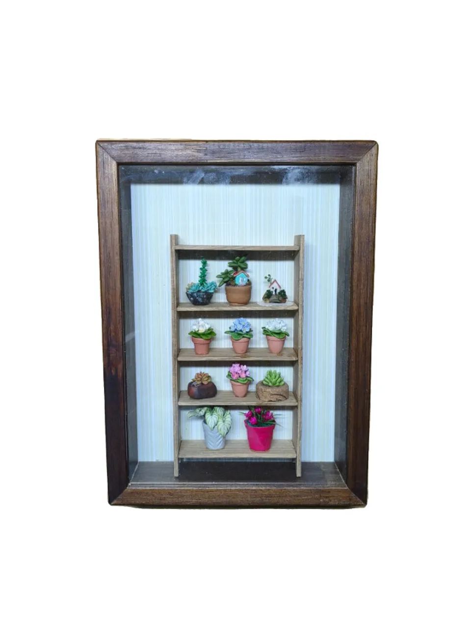 Miniatura prateleira de flores