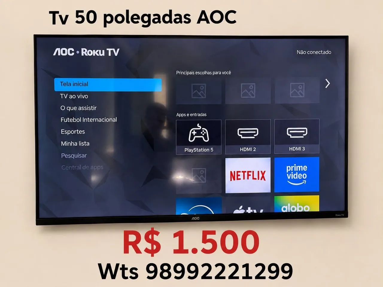TV 50 polegadas marca AOC