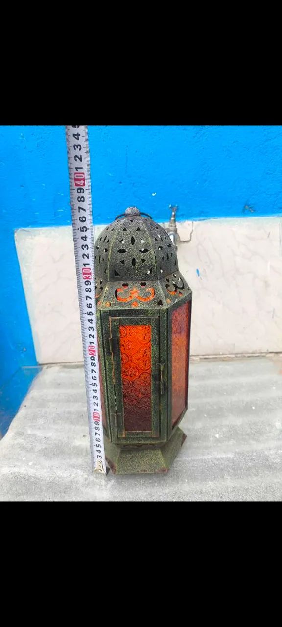 Luminária em vidro e metal  - Foto 2