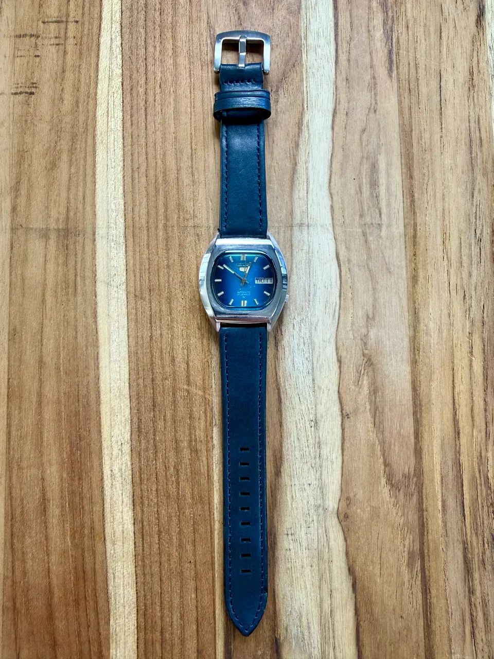 Relógio Seiko 5 Blue Dial - 6119-8430 - Foto 4