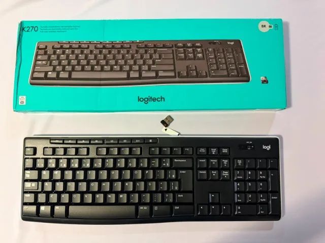 Teclado Sem Fio Logitech K270 USB Original - Usado