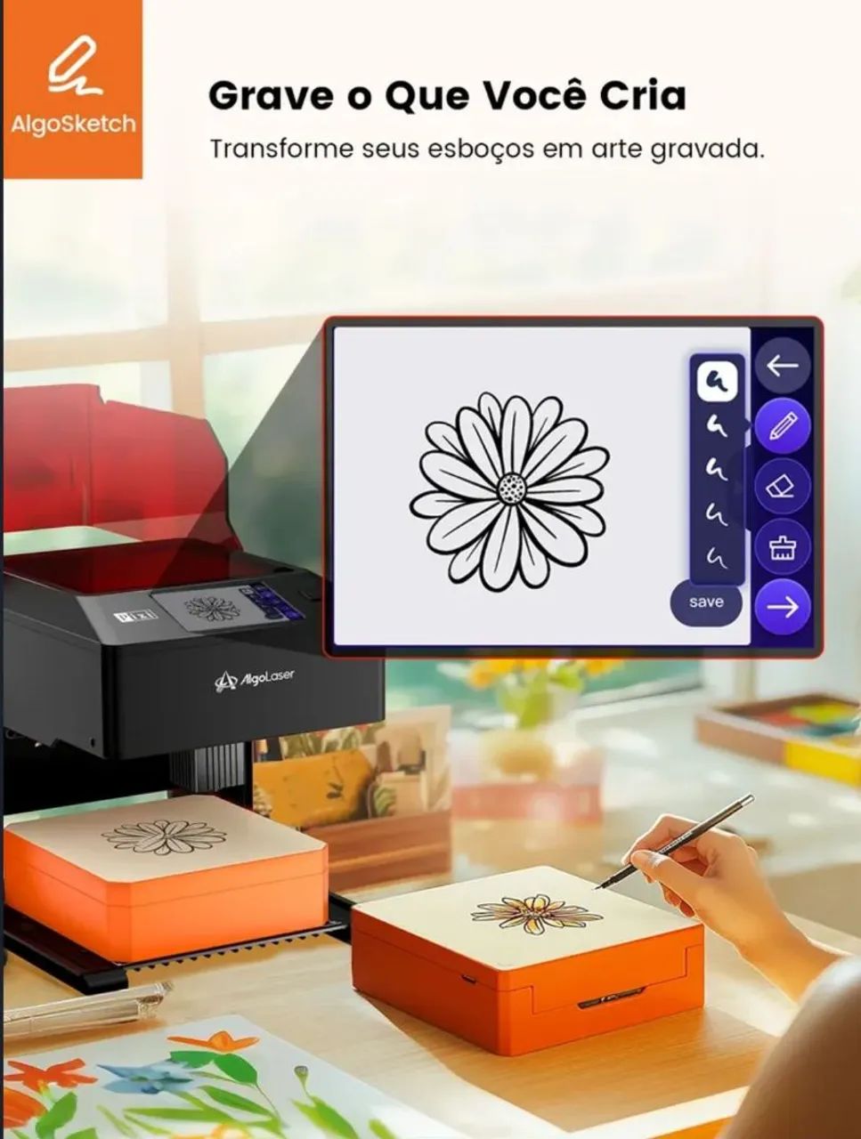 Gravadora a laser algolaser pixi 10W - Foto 4