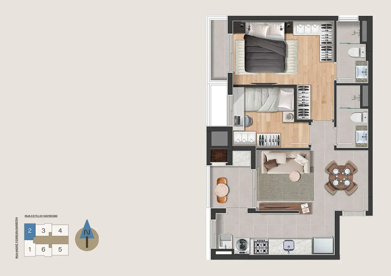 PLANTA 58m²